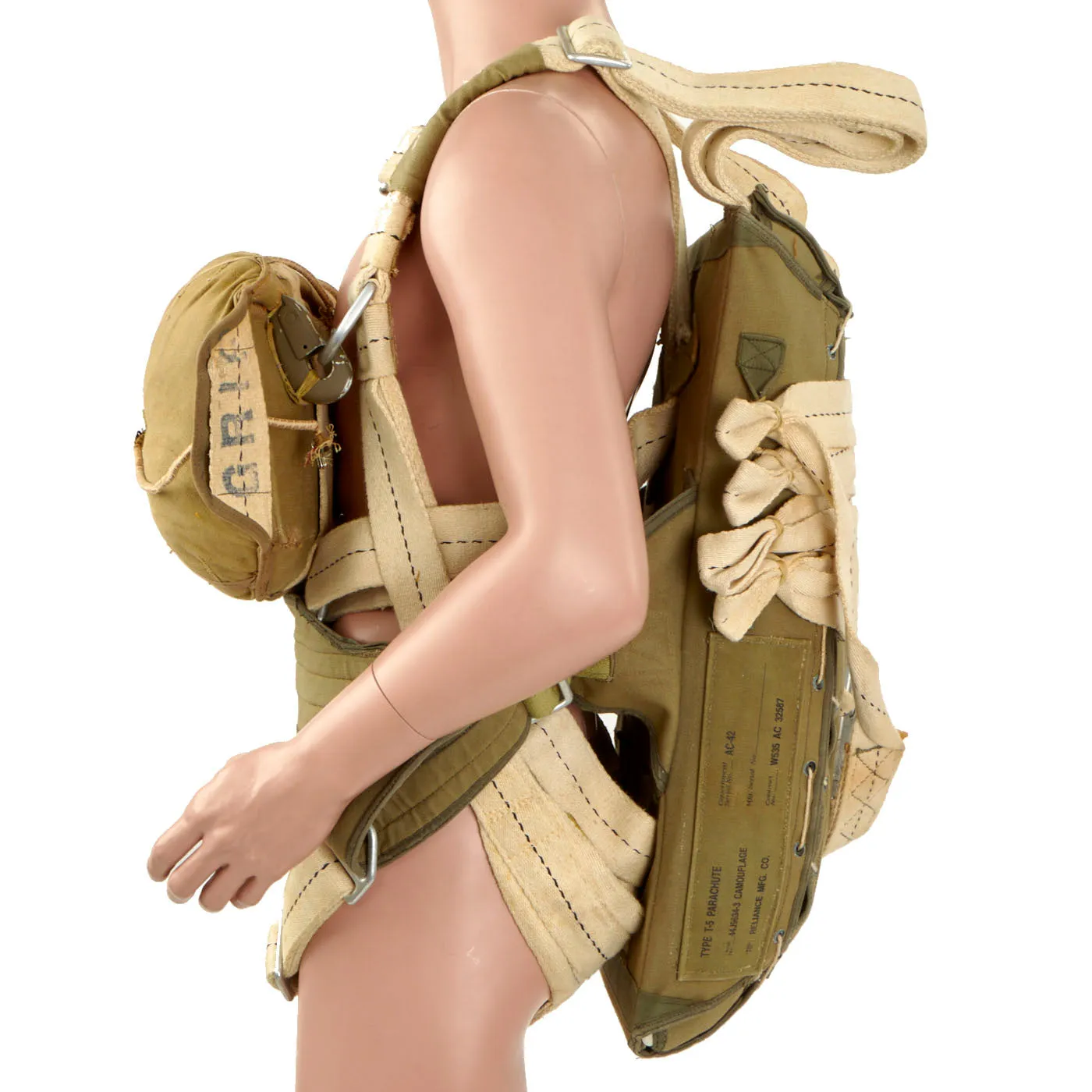U.S. WWII Airborne Paratrooper High Quality Reproduction T5 Parachute Set