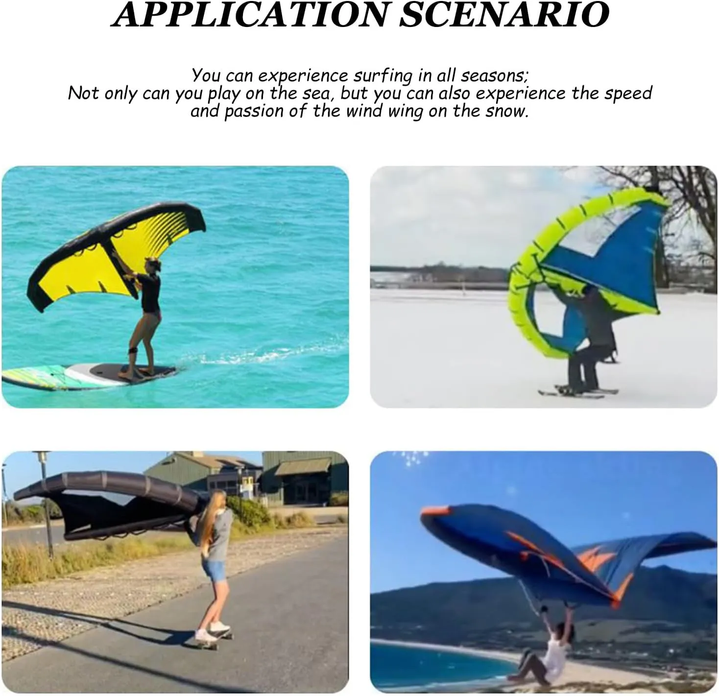 Wind Wingfoil and Hydrofoil Board with Hydrofoil Inflatable Hydrofoil Board with Inflatable, Wind Wing Foil and Hydrofoil Inflatable Windfoil Hydrofoil for Outdoor Water Sports,B