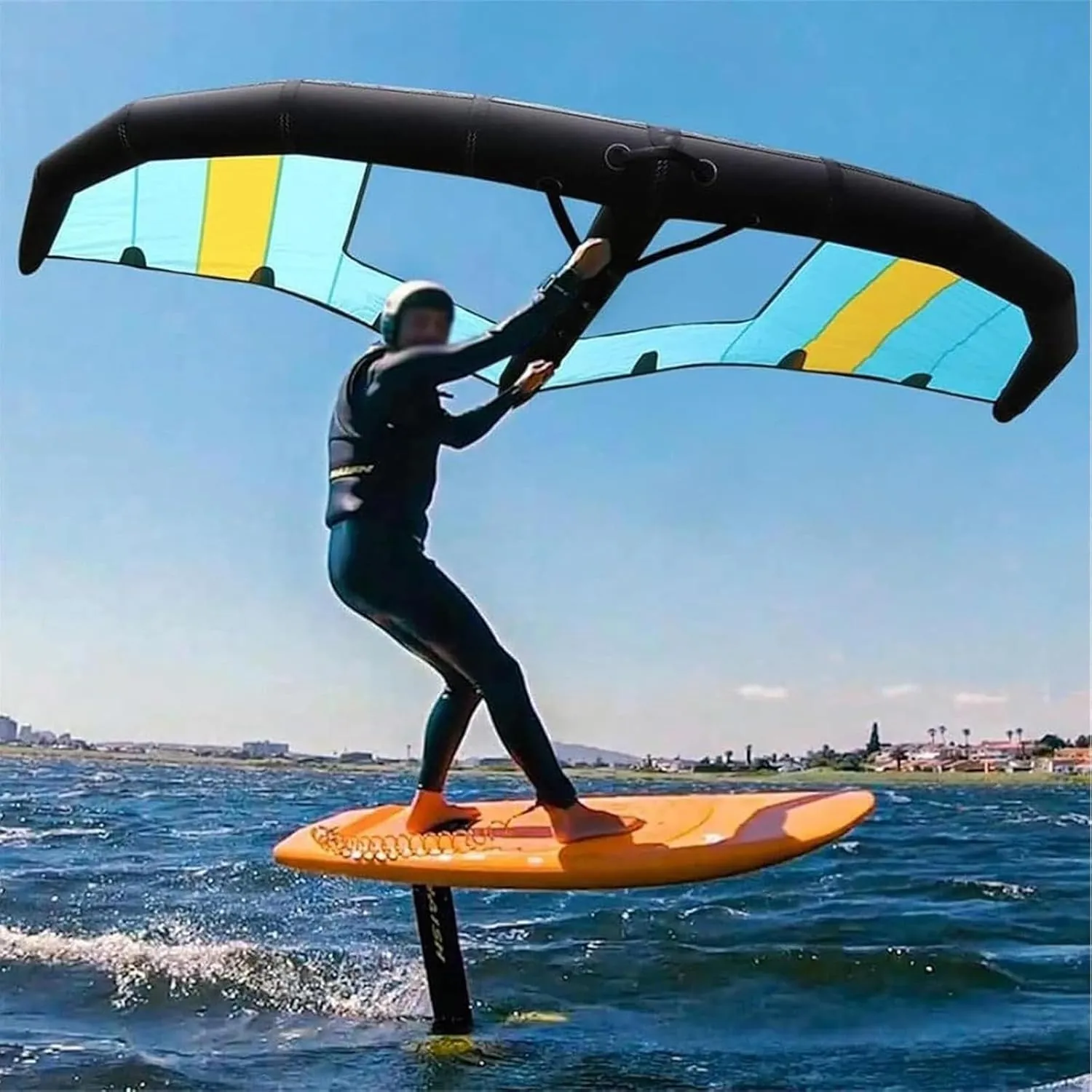 Wind Wingfoil and Hydrofoil Board with Hydrofoil Inflatable Hydrofoil Board with Inflatable, Wind Wing Foil and Hydrofoil Inflatable Windfoil Hydrofoil for Outdoor Water Sports,B