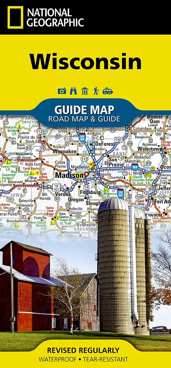 Wisconsin Map (National Geographic Guide Map) Map  Folded Map, November 28, 2023